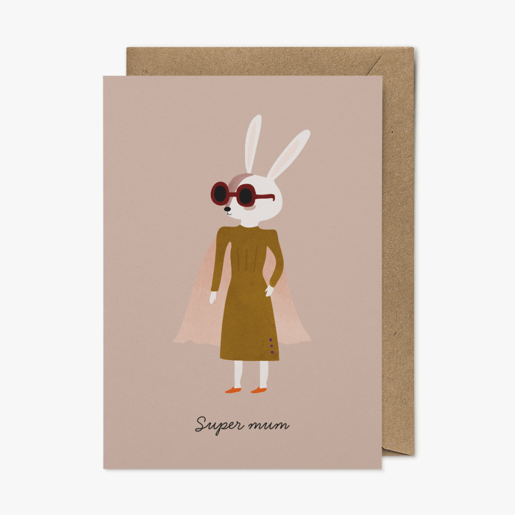 greeting card little otja mothers day super mum